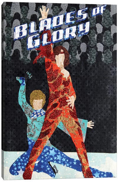 Blades Of Glory Canvas Art Print - Ice Skating Art