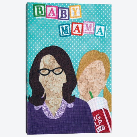 Baby Mama Canvas Print #PFP5} by Pop Fabric Posters by Ali Scher Canvas Artwork