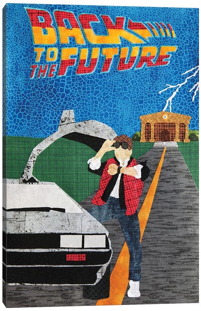 Back To The Future Canvas Art Print - Pop Fabric Posters by Ali Scher