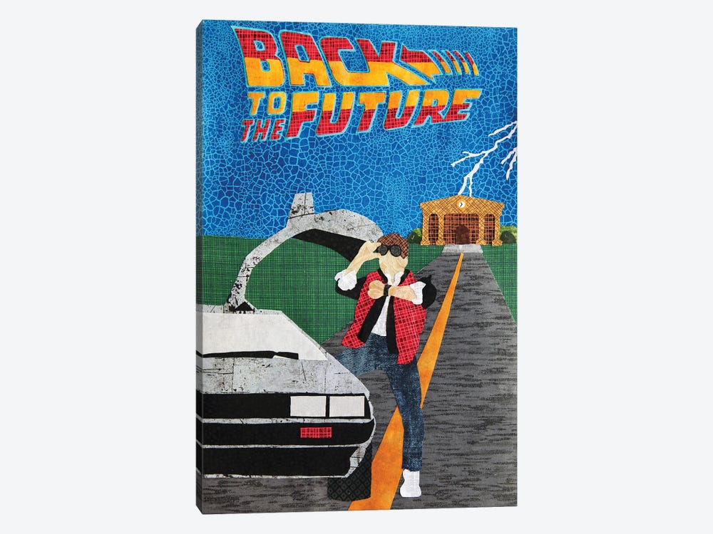 Back To The Future by Pop Fabric Posters by Ali Scher 1-piece Canvas Art Print