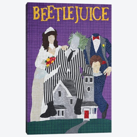 Beetlejuice Canvas Print #PFP7} by Pop Fabric Posters by Ali Scher Canvas Wall Art