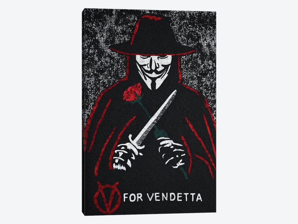 V For Vendeta by Pop Fabric Posters by Ali Scher 1-piece Canvas Print