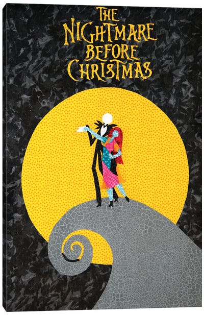 Nightmare Before Christmas Canvas Art Print - Pop Fabric Posters by Ali Scher
