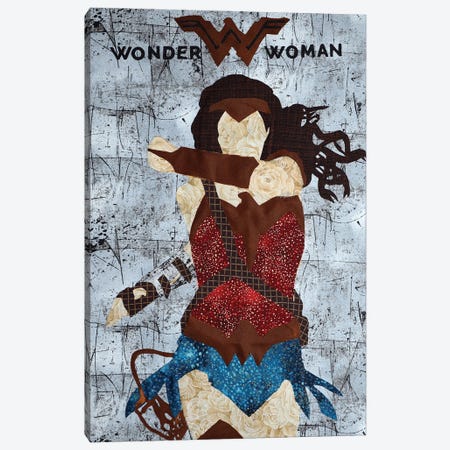 Wonder Woman Canvas Print #PFP91} by Pop Fabric Posters by Ali Scher Canvas Art