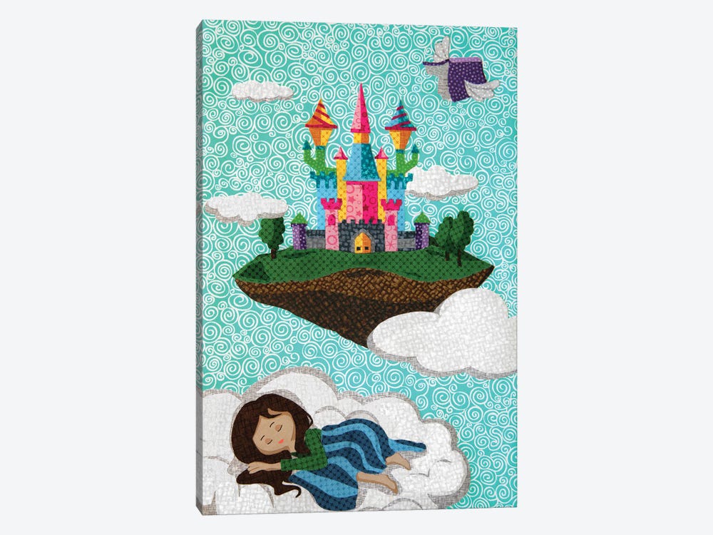Castle On A Cloud - Castle Series by Pop Fabric Posters by Ali Scher 1-piece Canvas Art