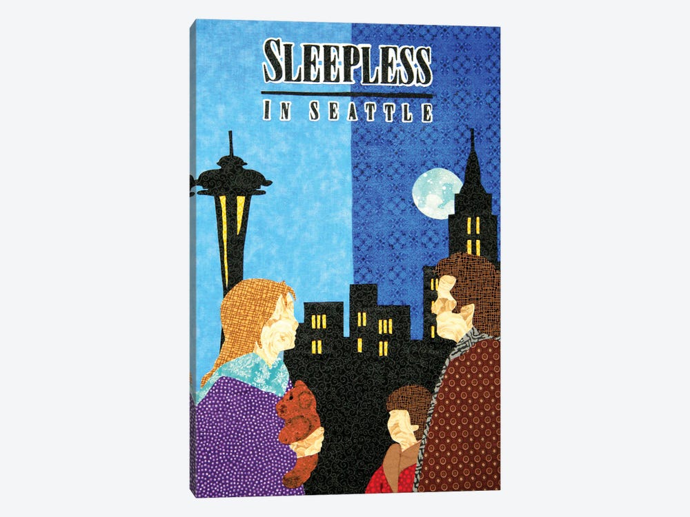 Sleepless In Seattle by Pop Fabric Posters by Ali Scher 1-piece Canvas Print