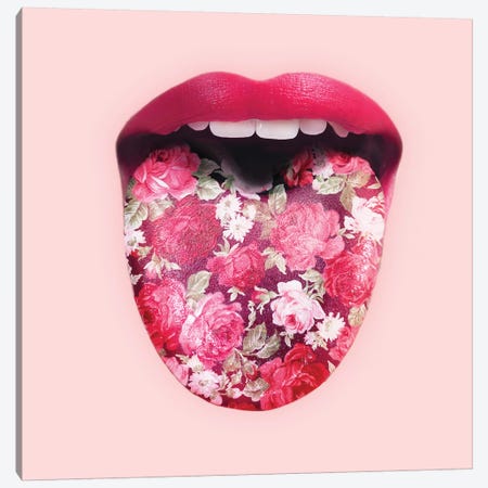 Floral Tongue Canvas Print #PFU18} by Paul Fuentes Canvas Art Print