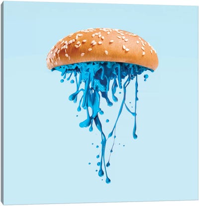 Jelly Burger Canvas Art Print - Kids Nautical & Ocean Life Art