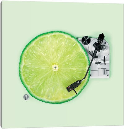 Lemon DJ Canvas Art Print - Food & Drink Art