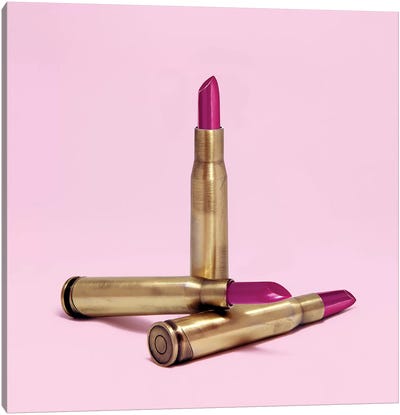Lipstick Bullet Canvas Art Print - Preppy Pop Art