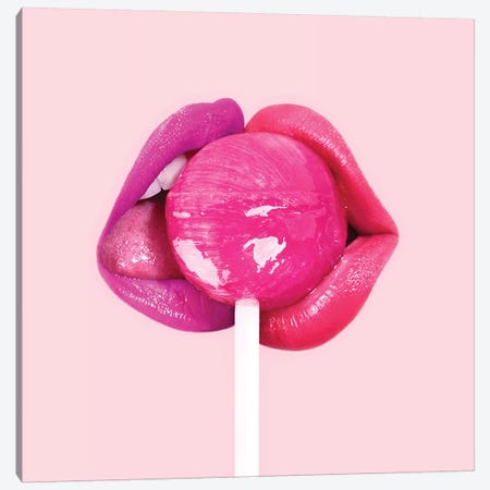 Lollipop Kiss Canvas Print #PFU28} by Paul Fuentes Canvas Artwork