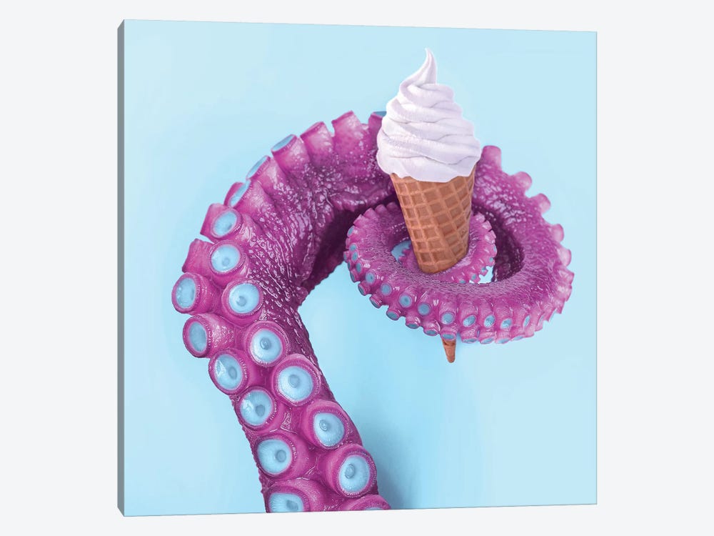 Octopus Ice Cream by Paul Fuentes 1-piece Canvas Wall Art