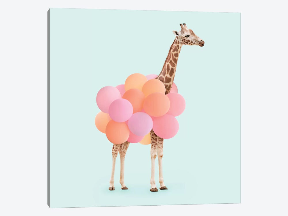 Party Giraffe by Paul Fuentes 1-piece Canvas Art Print
