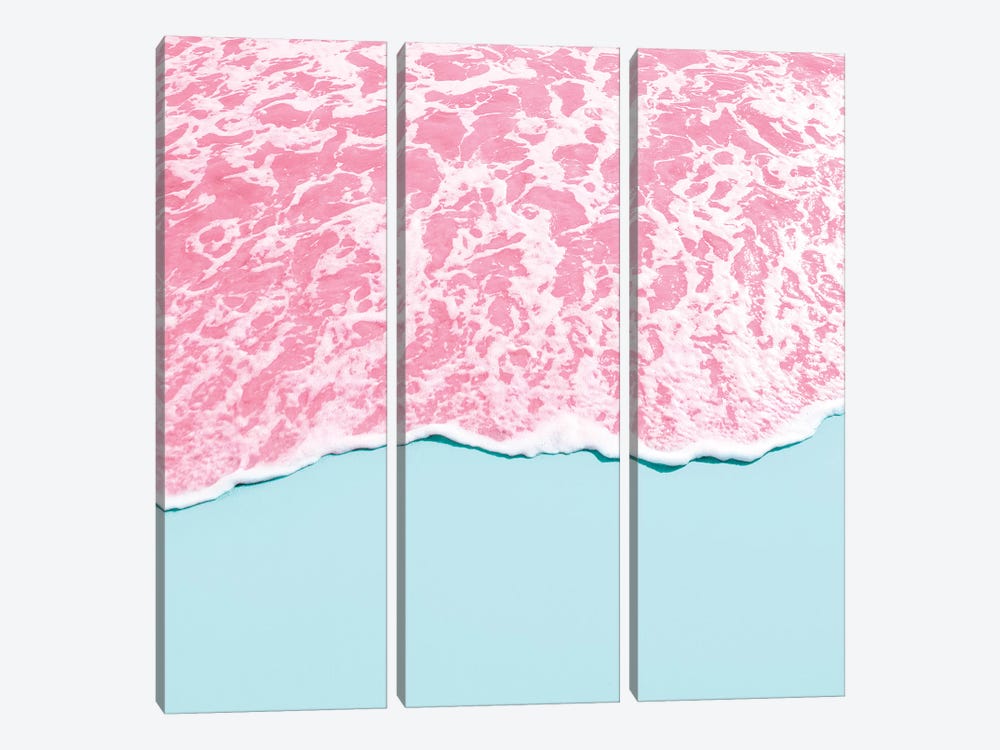 Pink Ocean by Paul Fuentes 3-piece Canvas Print
