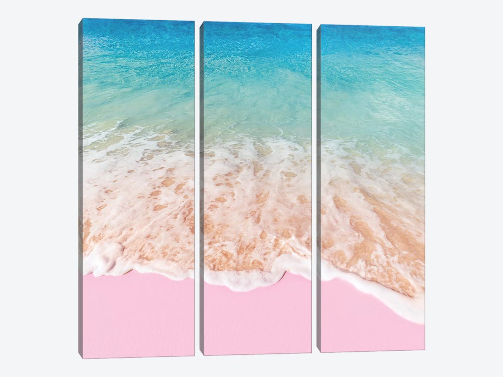 Pink Sea by Paul Fuentes 3-piece Canvas Print