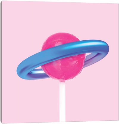 Planet Lollipop Canvas Art Print - Candy Art