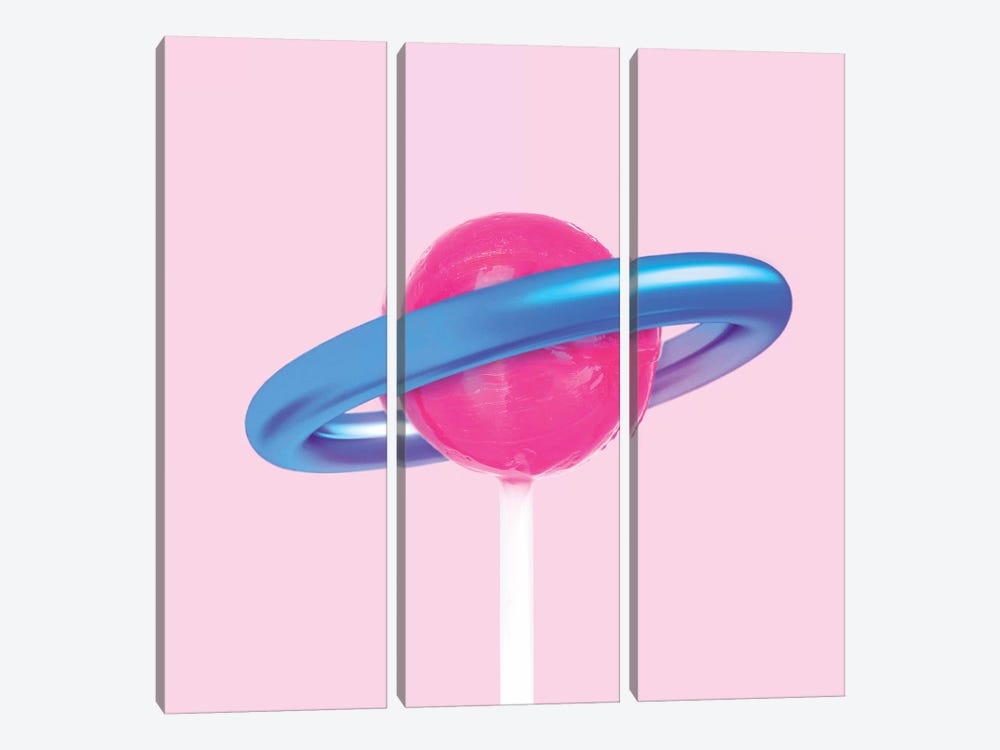 Planet Lollipop by Paul Fuentes 3-piece Canvas Print
