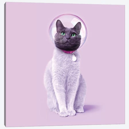 Space Cat Canvas Print #PFU49} by Paul Fuentes Canvas Wall Art