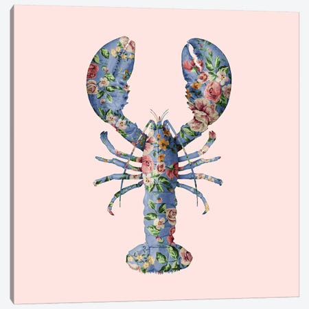 Floral Lobster Canvas Print #PFU62} by Paul Fuentes Canvas Art