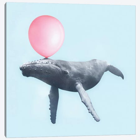 Bubblegum Whale Canvas Print #PFU6} by Paul Fuentes Canvas Art Print