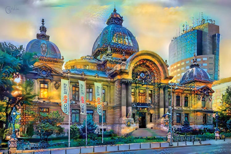 Bucharest Romania CEC Palace by Pedro Gavidia wall art