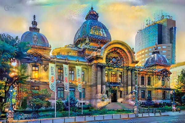 Pedro Gavidia: Bucharest Romania CEC Palace by Pedro Gavidia
