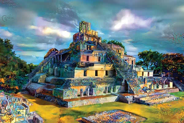 Campeche Mexico Edzna Pyramid