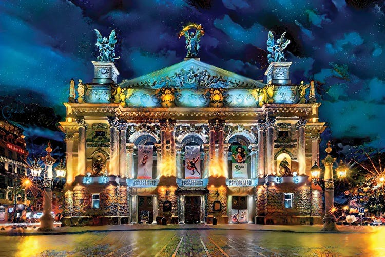 Leopolis Ukraine Opera by Pedro Gavidia wall art