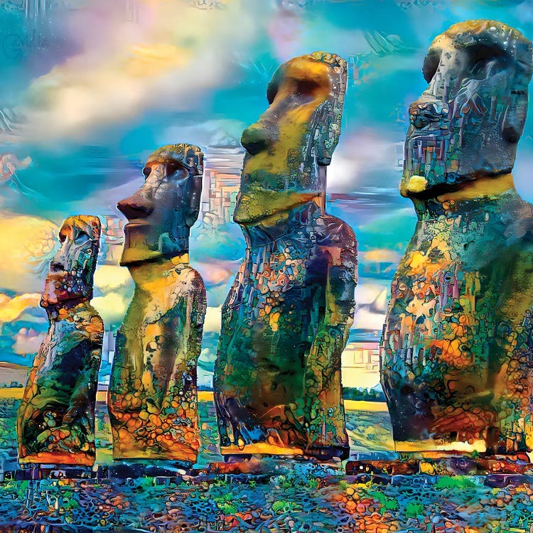 Polynesia Moai Easter Island by Pedro Gavidia wall art
