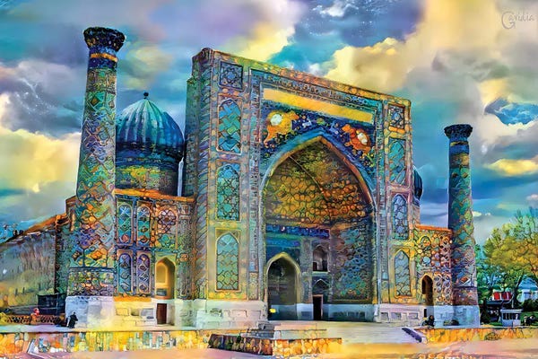 Pedro Gavidia: Samarkand Uzbekistan Registan by Pedro Gavidia