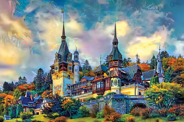 Sinai Romania Peles Castle by Pedro Gavidia wall art