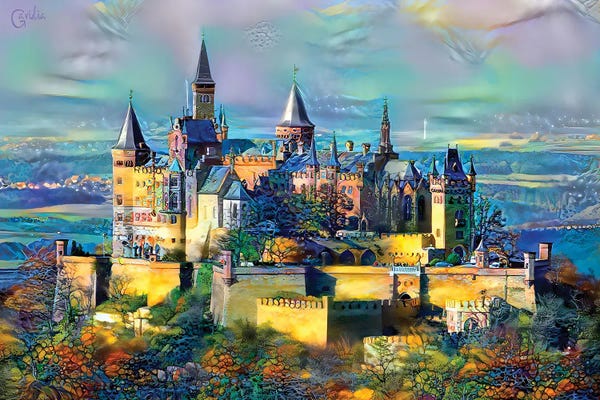 Fine Art Print: Stuttgart Germany Hohenzollern Castle by Pedro Gavidia