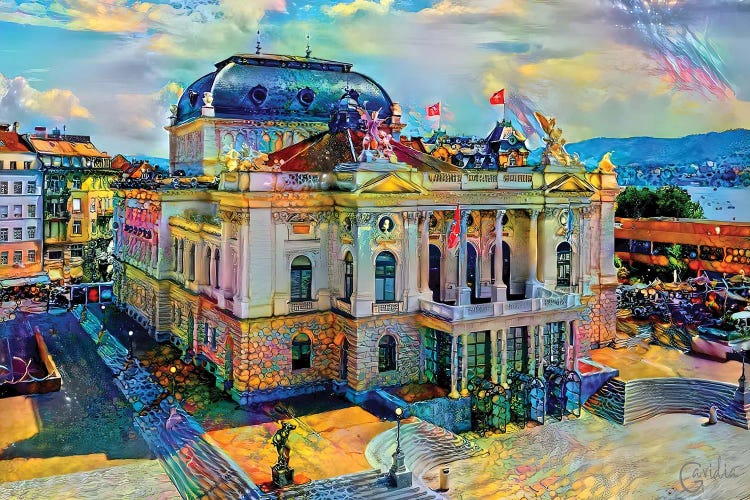 Swiss Zurich Opera House by Pedro Gavidia wall art