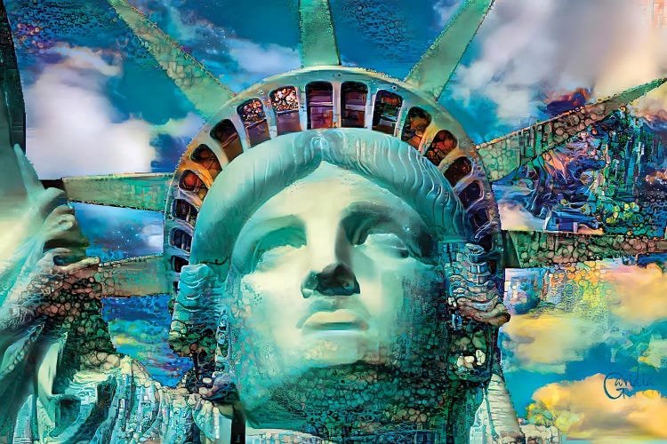 USA New York Statue of Liberty Face by Pedro Gavidia wall art