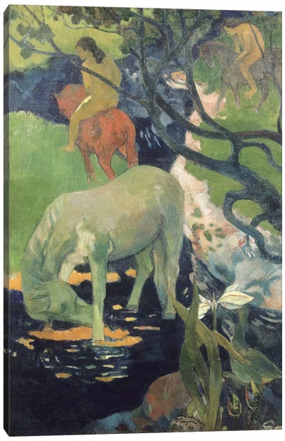 The White Horse Canvas Art Print - Paul Gauguin