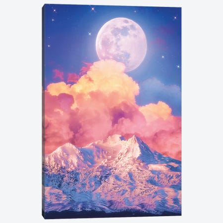 Moon Gazing Canvas Print #PGY12} by Psguy2026 Canvas Artwork