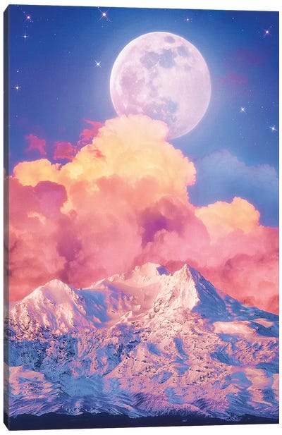 Moon Gazing Canvas Art Print - Psguy2026