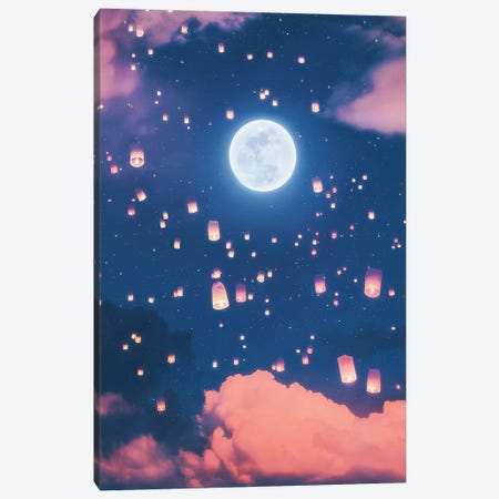 The Wishing Sky Canvas Print #PGY19} by Psguy2026 Canvas Artwork