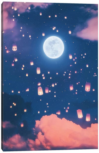 The Wishing Sky Canvas Art Print - Psguy2026