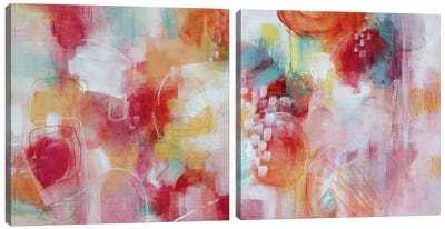 Its A Girl Diptych Canvas Art Print - Art Sets | Triptych & Diptych Wall Art