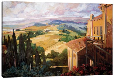 View to the Valley Canvas Art Print - Mediterranean Décor