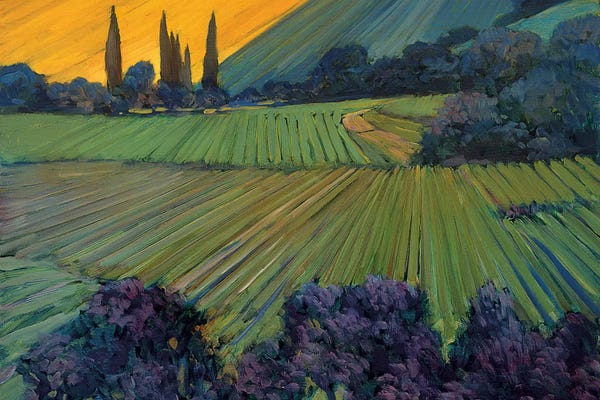 Artists Like Van Gogh: Champagne Vineyards by Philip Craig