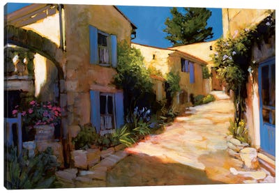 Village In Provence Canvas Art Print