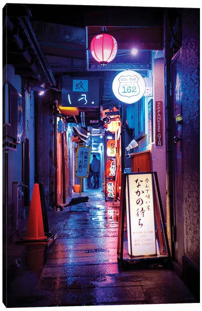 Reflection Of Lights Canvas Art Print - Nightlife Japan 