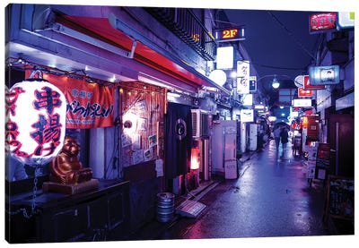 Night Lights Canvas Art Print - Nightlife Japan 