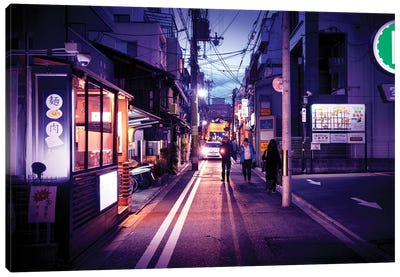 One Way Canvas Art Print - Nightlife Japan 