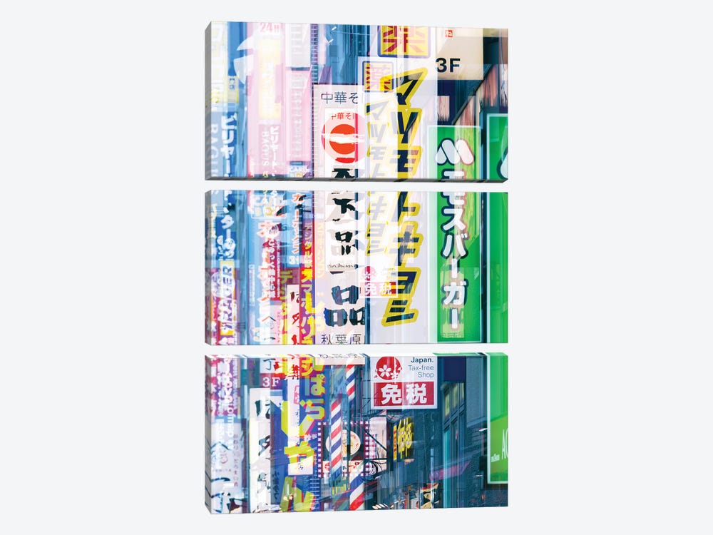 Tokyo Signs by Philippe Hugonnard 3-piece Canvas Art