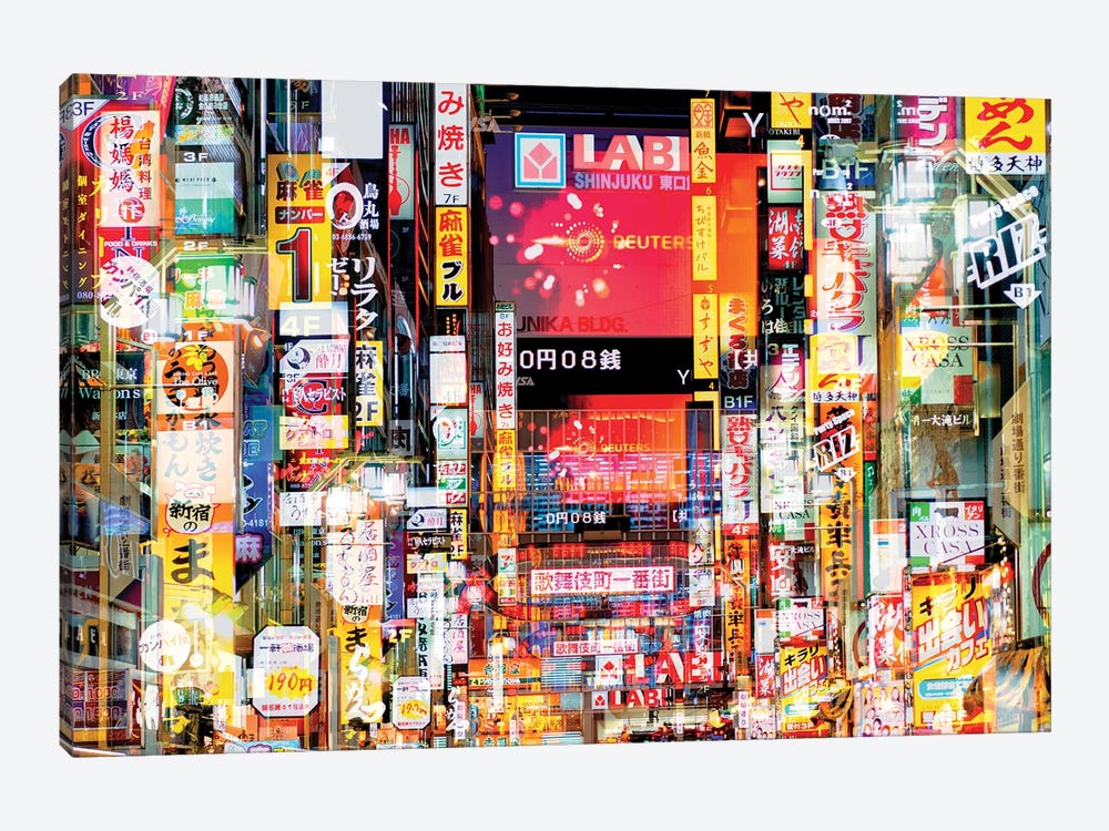 Shinjuku Signs by Philippe Hugonnard 1-piece Canvas Art Print