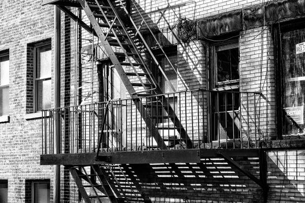 Black Manhattan: Fire Escape by Philippe Hugonnard