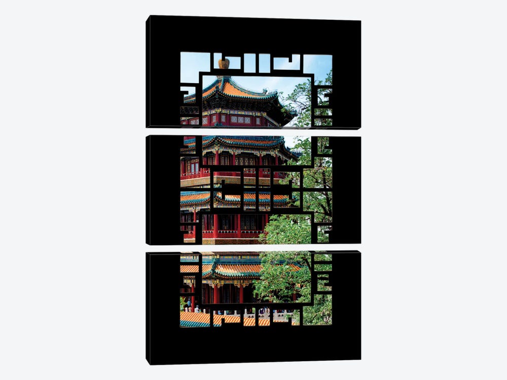 China - Window View I by Philippe Hugonnard 3-piece Canvas Print